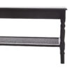 Heritage Black Wooden Coffee Table with Lower Shelf