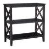 Heritage Black Two Tier Wooden Bookshelf
