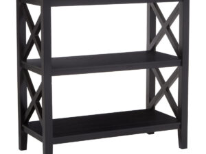 Heritage Black Two Tier Wooden Bookshelf