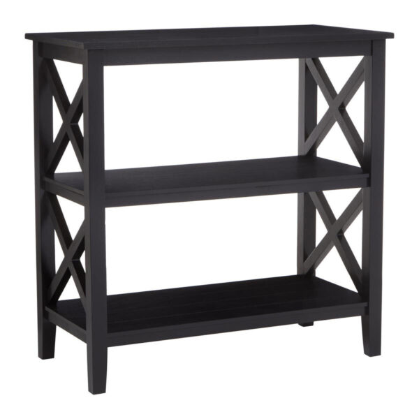 Heritage Black Two Tier Wooden Bookshelf