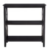 Heritage Black Two Tier Wooden Bookshelf
