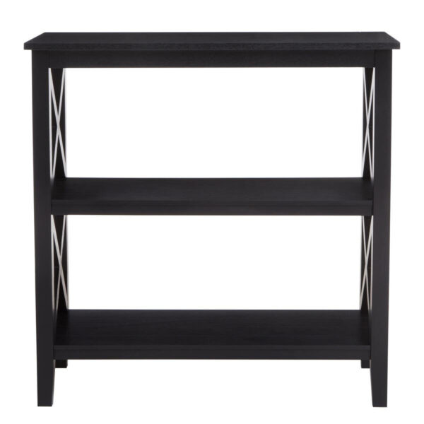 Heritage Black Two Tier Wooden Bookshelf