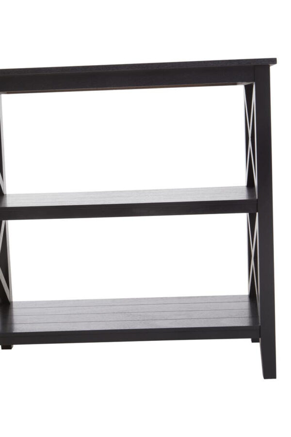 Heritage Black Two Tier Wooden Bookshelf