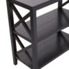 Heritage Black Two Tier Wooden Bookshelf