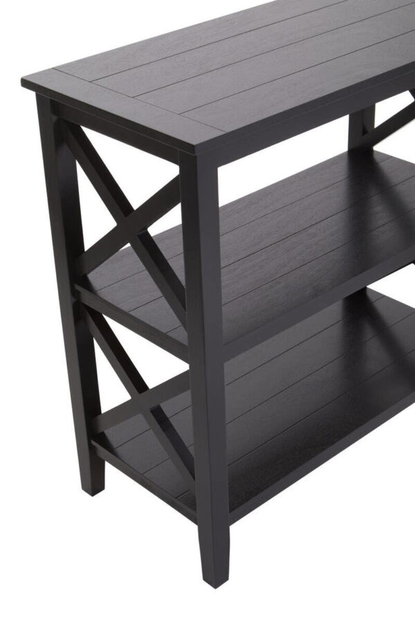 Heritage Black Two Tier Wooden Bookshelf