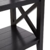 Heritage Black Two Tier Wooden Bookshelf