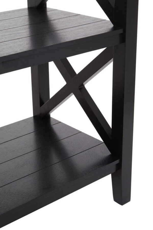 Heritage Black Two Tier Wooden Bookshelf