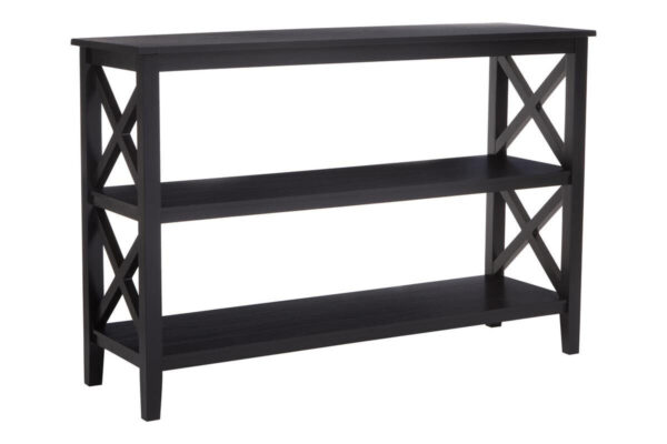 2406645_01_1__49899.1754500608.jpg Heritage Large Black Two Tier Wooden Bookshelf