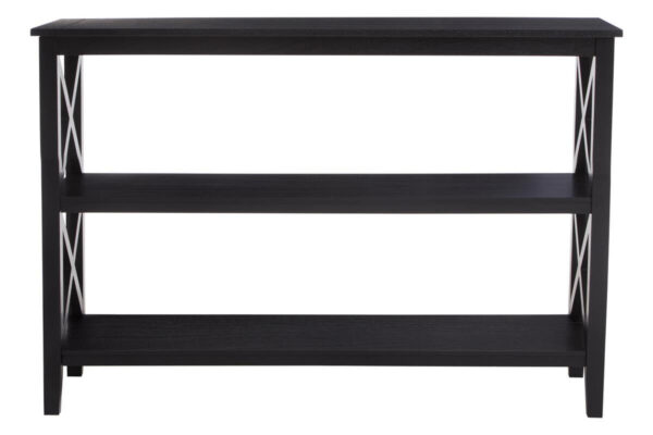 2406645_1__25160.1768895285.jpg Heritage Large Black Two Tier Wooden Bookshelf