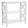 2406647_01_1__27322.1754483182.jpg Heritage Two Tier White Wooden Bookshelf
