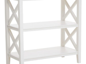 Heritage Two Tier White Wooden Bookshelf