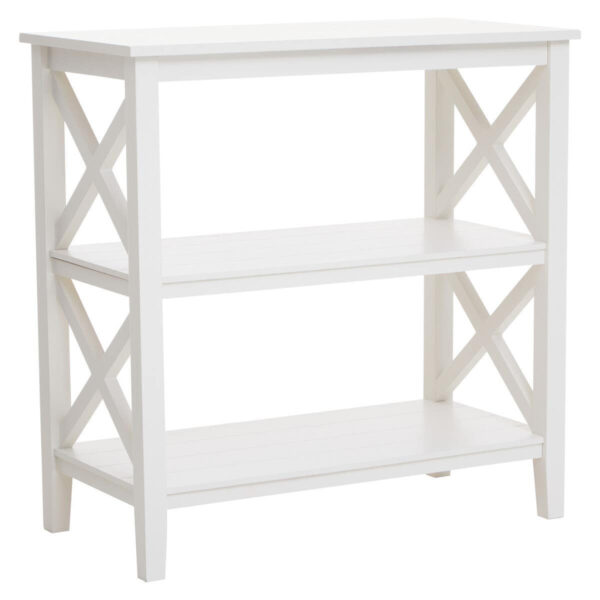 2406647_01_1__27322.1754483182.jpg Heritage Two Tier White Wooden Bookshelf