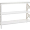 Heritage Large White Two Tier Wooden Bookshelf