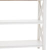 Heritage Large White Two Tier Wooden Bookshelf
