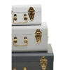 Parley Set of Three Assorted Grey Storage Trunks