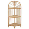 Mataram Three Tier Natural Rattan Corner Shelf Unit