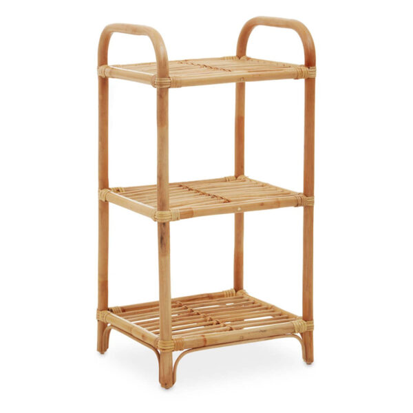 Mataram 3 Tier Natural Rattan Shelf Unit
