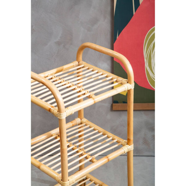 Mataram 3 Tier Natural Rattan Shelf Unit