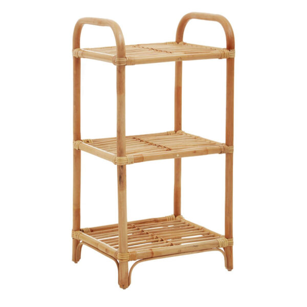 Mataram 3 Tier Natural Rattan Shelf Unit