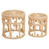 Mataram Set Of Two Natural Rattan Tables