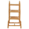 Mataram Three Tier Natural Rattan Round Shelf Unit