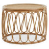 Mataram Rattan Coffee Table With Glass Top