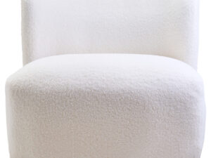 Montreal Ivory Boucle Effect Armless Lounge Chair