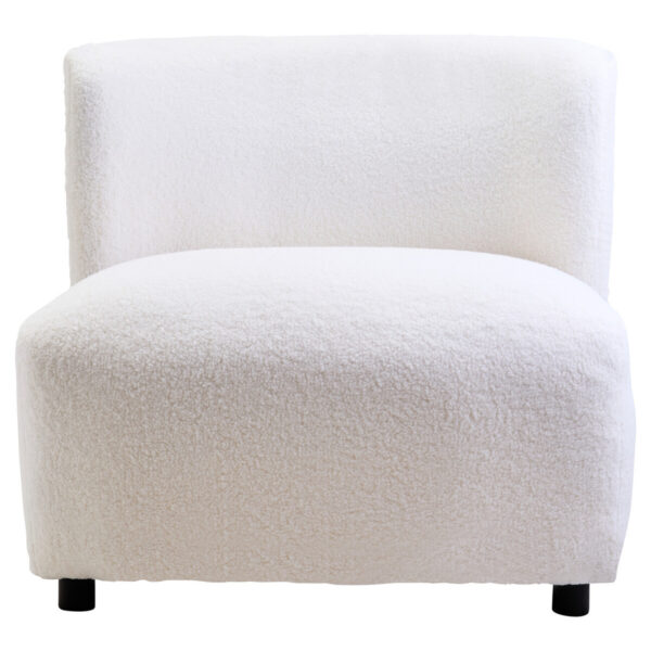 2406934__87834.1758955028.jpg Montreal Ivory Boucle Effect Armless Lounge Chair