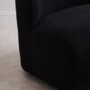 Montreal Black Boucle Effect Armless Lounge Chair