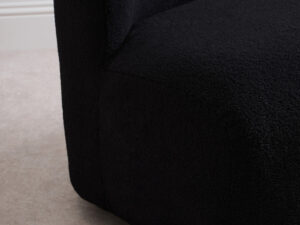Montreal Black Boucle Effect Armless Lounge Chair