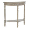 Heritage Natural Wash Half Moon Wooden Console Table