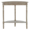 Heritage Natural Wash Half Moon Wooden Console Table