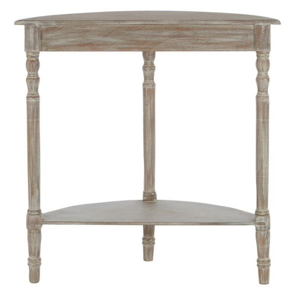 Heritage Natural Wash Half Moon Wooden Console Table