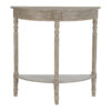 Heritage Natural Wash Half Moon Wooden Console Table