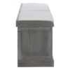 Heritage Grey Three Drawer Wooden Storage Bench with Cushion