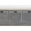 Heritage Grey Three Drawer Wooden Storage Bench with Cushion
