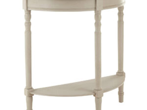 Heritage Half Moon Grey Putty Wooden Console Table