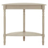 Heritage Half Moon Grey Putty Wooden Console Table
