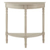 Heritage Half Moon Grey Putty Wooden Console Table