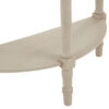 Heritage Half Moon Grey Putty Wooden Console Table