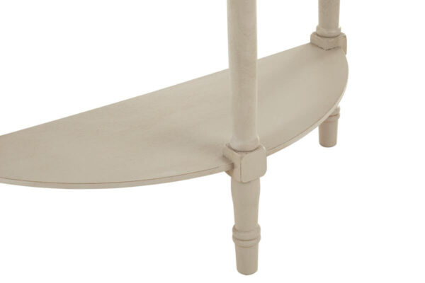 Heritage Half Moon Grey Putty Wooden Console Table