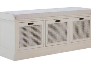 2406953_01__18461.1754501801.jpg Heritage White Three Drawer Wooden Storage Bench with Cushion