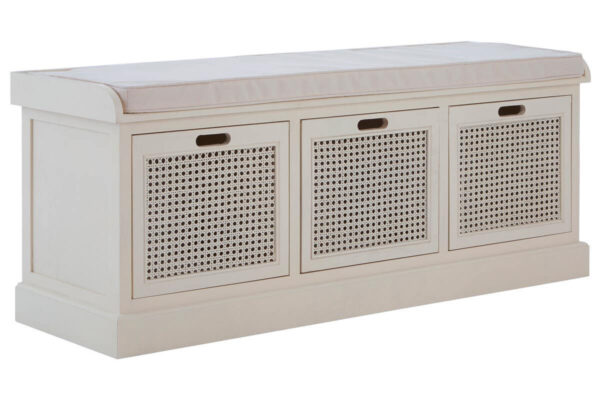 2406953_01__18461.1754501801.jpg Heritage White Three Drawer Wooden Storage Bench with Cushion