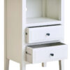 Heritage Two Drawer White Finish Wooden Side Table
