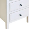 Heritage Two Drawer White Finish Wooden Side Table