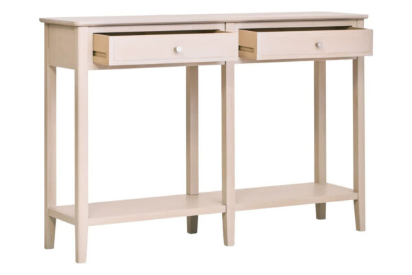 Heritage Two Drawer Taupe Wooden Console Table
