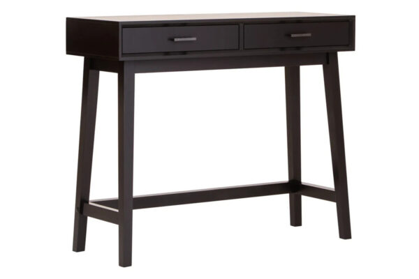 Heritage Two Drawer Black Finish Wooden Console Table