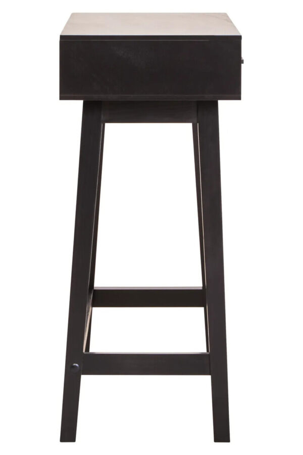 Heritage Two Drawer Black Finish Wooden Console Table