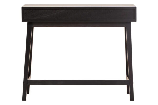Heritage Two Drawer Black Finish Wooden Console Table