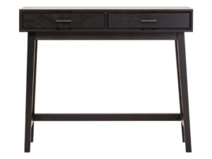 Heritage Two Drawer Black Finish Wooden Console Table